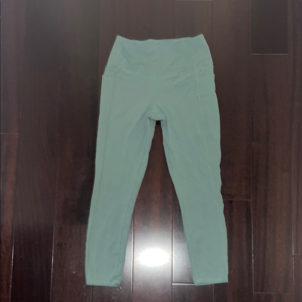 Green Capri Leggings